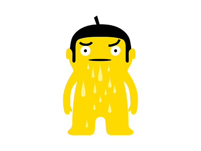 Mr Custard branding cartoon character custard design dribbble drip food illustration man mascot sweet yellow