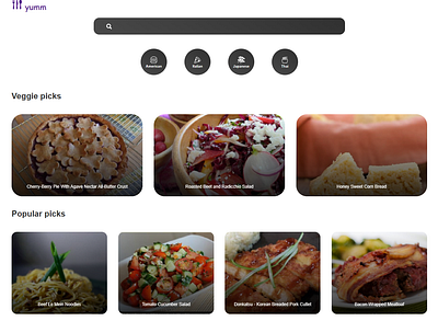 Recipe App food ui ux web web design
