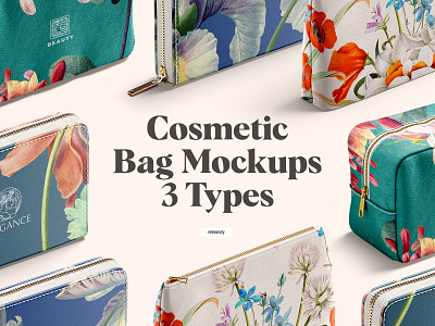 Cosmetic Handbag Mockups accessory