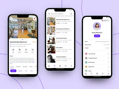 Beauty Book - Salon Booking App appointment barber shop beauty booking design flutter app salon spa template ui