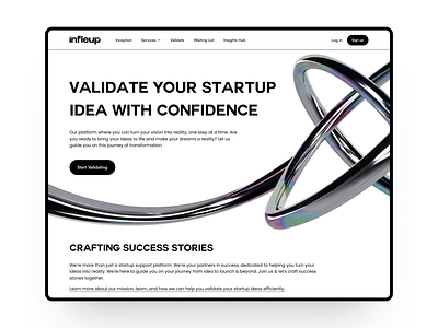 Startup Idea Validate Web Header branding creative design interface landing page modern layout startup support ui ux ux web web design web platform web ux website ui