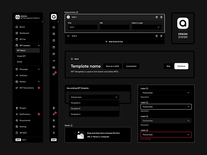 Web3 UI Kit 🔥 arianee blockchain components design system innovation nft nft management platform nmp saas tokenization ui ui kit ux web3