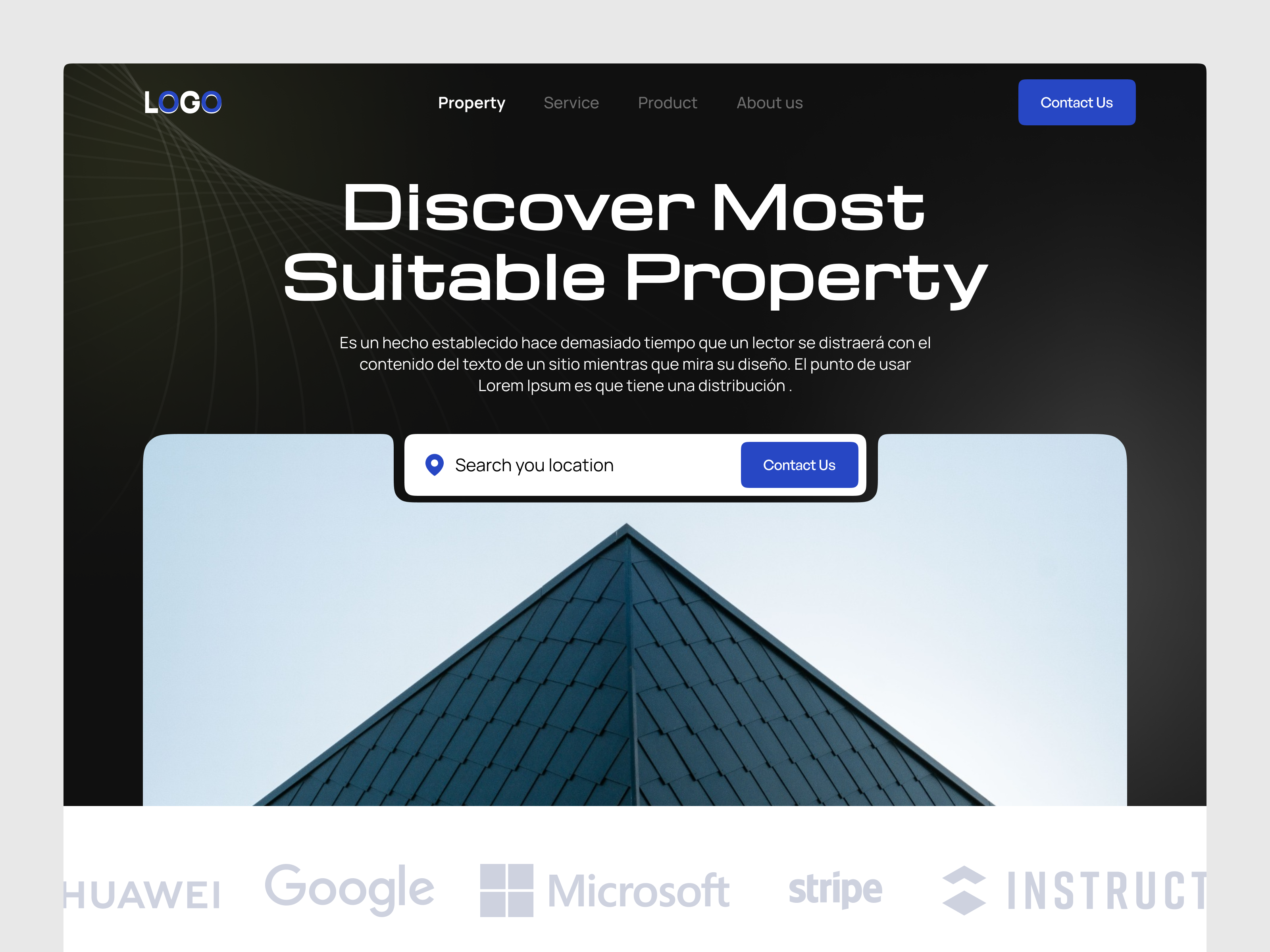 Real Estate Landing Page ahmed tamjid apartment architecture home page landing page property finder real estate real estate agency real estate website residence ui design website