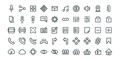 set collection 50 random miscellaneous outline icons adobe illustrator app design graphic design icon icon design icon pack icon set iconography icons identity line icon logo mobile outline icon set icon simplicity ui vector web