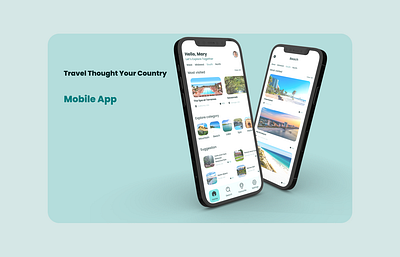 Travel Thought Your Country agency apartment booking design destination hotels location mobile mobile app travel travel app ui design uiux design vacation