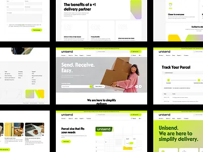 Unisend | Website baltics delivery landing parcel post ui ui design ux design website