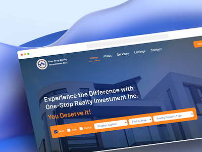 One-Stop Realty Investment Inc. [Web Design] branding design graphic design landing page web website design wordpress website