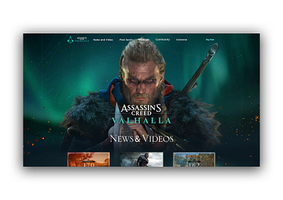 Assassin's Creed Valhalla / UI & UX / Web Design branding design gaming graphic design manipulation photoshop typography ui ux website design