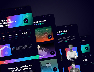 VARIABLES - Digital design agency website by Muhtamimkarim aesthetic agency agency website analytics branding business website clear corporate design agency digital agency figma design landing page portfolio product design services startup technology uiux user interface