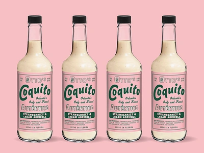 Coquito for Otto's High Dive branding label logo packaging rum type typography