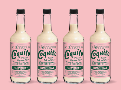 Coquito for Otto's High Dive branding label logo packaging rum type typography