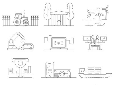 icons characters design iconography icons illustration line people retro style styletest ui vector website