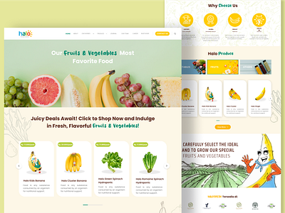 Redesign Halo Fresh Compro food healthy ui website