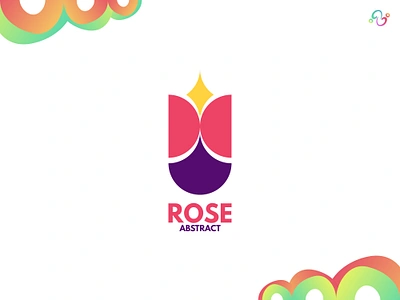 Abstract Rose Logo abstract balance beautiful brand design brand designer color colorful floral flower logo design logo designer logo for sale logo idea logo inspiration logomark logotype rose symmetrical symmetry zzoe iggi