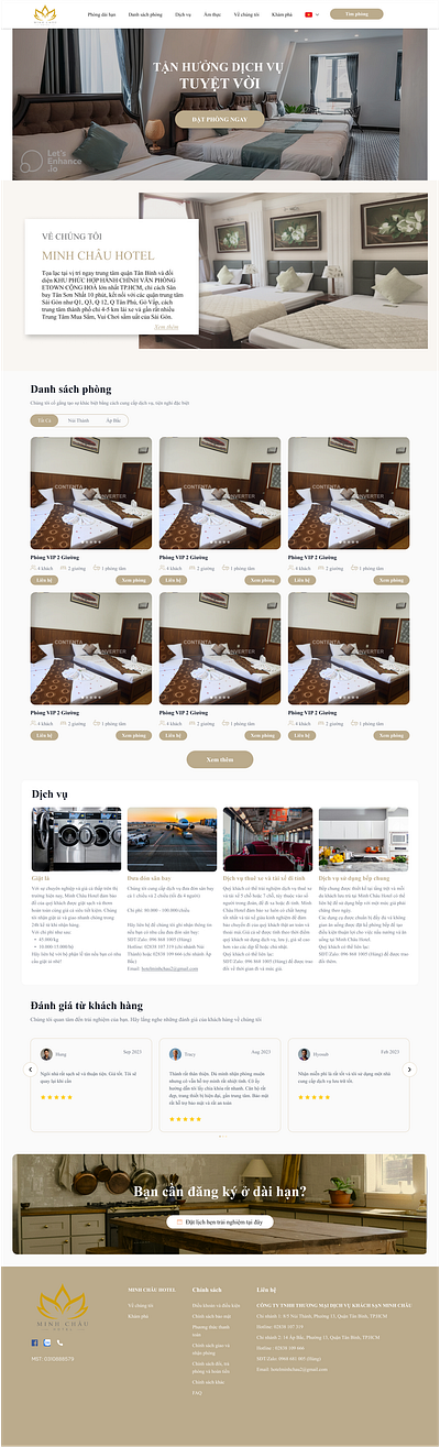 Hotel Minh Châu figma ui website