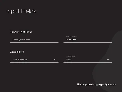 Input Fields: UI Components design system figma material design