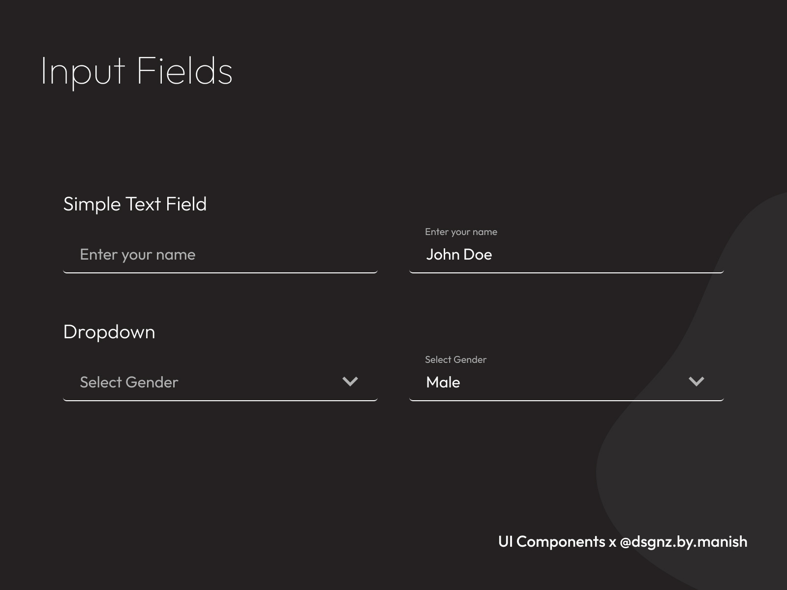 Input Fields: UI Components by Manish Raj Silwal on Dribbble