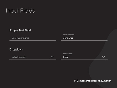 Input Fields: UI Components design system figma material design ui ui components web