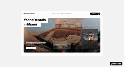 Miami Odyssey Yachts - Yachting Company Landing Page landing page ui uiux ux web design website website design yachting