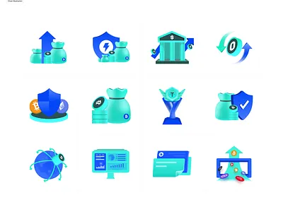 Exchange Illustration Icon 3d blockchain branding design exchange free icon trading