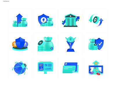 Exchange Illustration Icon 3d blockchain branding design exchange free icon trading