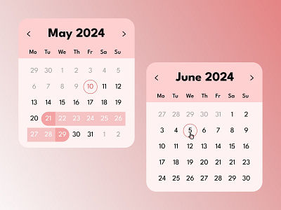 Calendar 2024 ui ux web webdesign