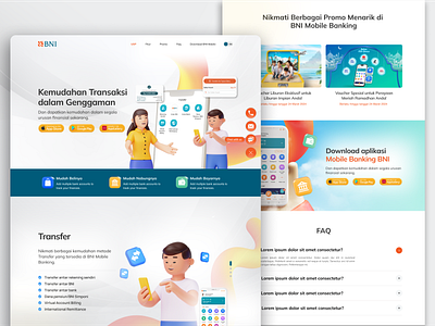 Microsite BNI Mobile Banking bank microsite ui website