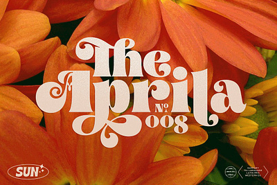 Aprila Font Family 1960s aprila font family colorful display hippie hippies serif swashes tropical vintage