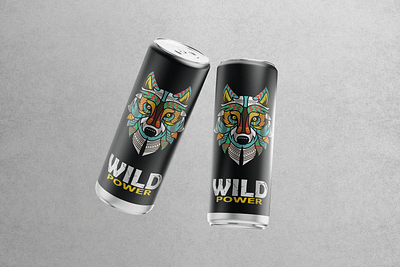WILD POWER Energy Drink Packaging can can packaging energy drink packaging energy drink graphic design packaging packaging design soda can packaging