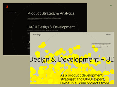 yarik.co – personal www 2024 design 3d web dark ui grid design interainteraction design interface modern web portfolio trend ui user interface web design web layout web pages website