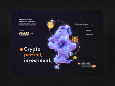 Crypto, Perfect investment ! 3d animation app bitcoin branding crypto dashboard design dodgecoin dribbble figma graphic design illustration investment logo motion graphics people shot ui ux