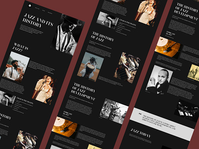 Longread | Jazz and everything about it concept design landingpage ui ux web webdesign