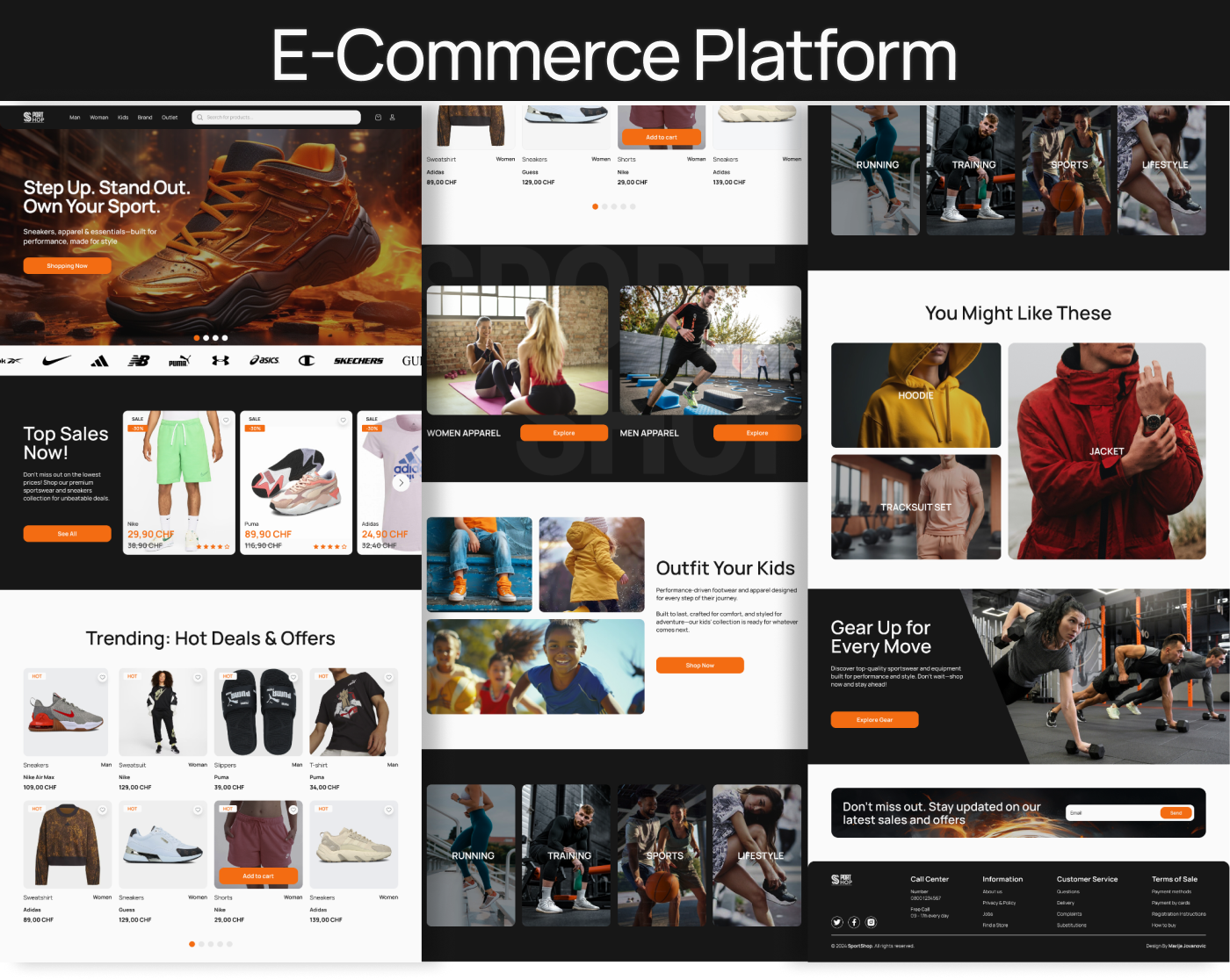 E-commerce, Website ecommerce eshop landing page online shop responsive design shop sneaker sport uiux design web app web shop website