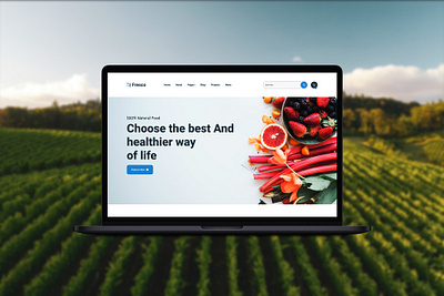 Fresco- Organic Food Business website design branding e commerce landing page organic food uiux uiux design website design