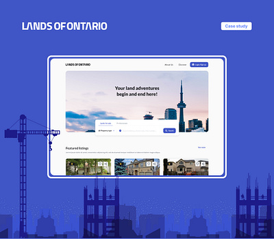 Lands of Ontario Real Estate App canada case study dashboard design land listing product product design real estate ui ux