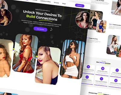 Content Creator Web Page - Fans Page - Figma/XD app design clients contact us content creator ecommerce fans web page fashion website figma figma designs hr illustration onlyfans onlyfans web page uxui web inspiration web page website design
