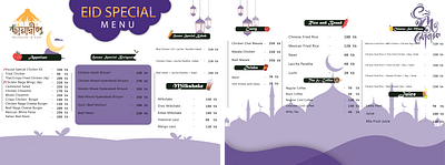 Eid Special Menu Design adobe illoustrator branding broture graphic design logo restaurant restaurant menu