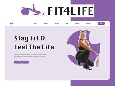 FIT4LIFE branding fitness graphic design logo pexel sketch ui ux webapp