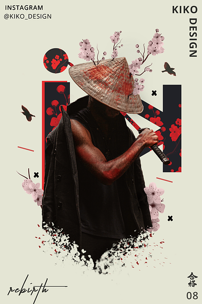 SAMURAI design graphic design illustration japanese poster samurai