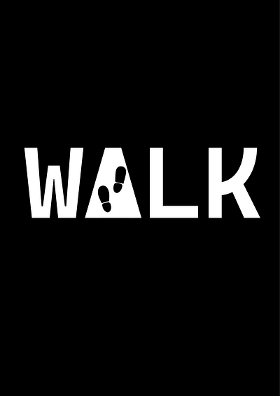 WALK typographic treatment adobe illustration adobe photoshop animation branding graphic design logo