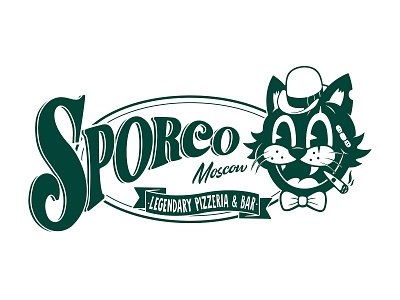 SPORCO PIZZA art work brand design branding design eat food graphic design illustration logo pizza typography vector