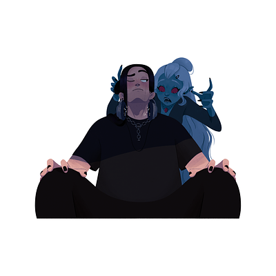 🎶🎶🎶 art character concept digital illustration metal music vampire