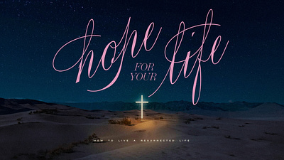 Hope for your Life Sermon Series cover graphic design series typography
