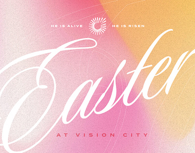 Easter at Vision City cover design graphic design series typography