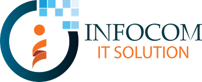 INFOCOM IT SOLUTIONS (logo design) brand identity branding creative graphic design illustrator logo logo design marketing