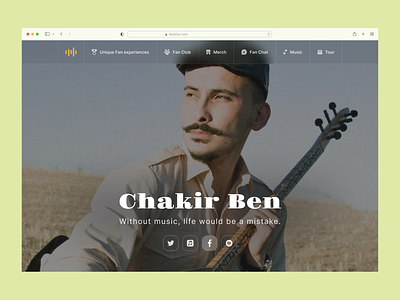 Artist & musician website artist design guitar landing landing page music musician page portfolio singer social links ui ui ux ux web website