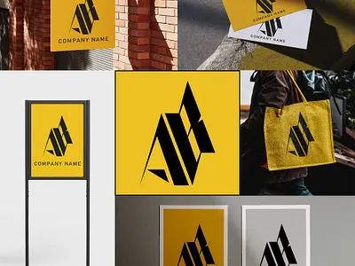 A+B Logo Mock Up. branding graphic design logo