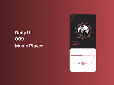 Music Player / #DailyUI Day 9 dayli ui design figma music ui ux