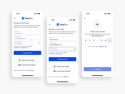 Medical app sign up page health app health app sign up health app ui medical app sign up onboarding onboarding screens sign up sign up onboarding sign up page ui design