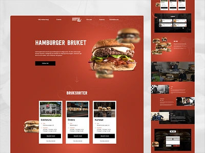 Hamburger bruket restaurant landing page UI dailyui dailyuichallenge hamburger landing page restaurant ui ux website